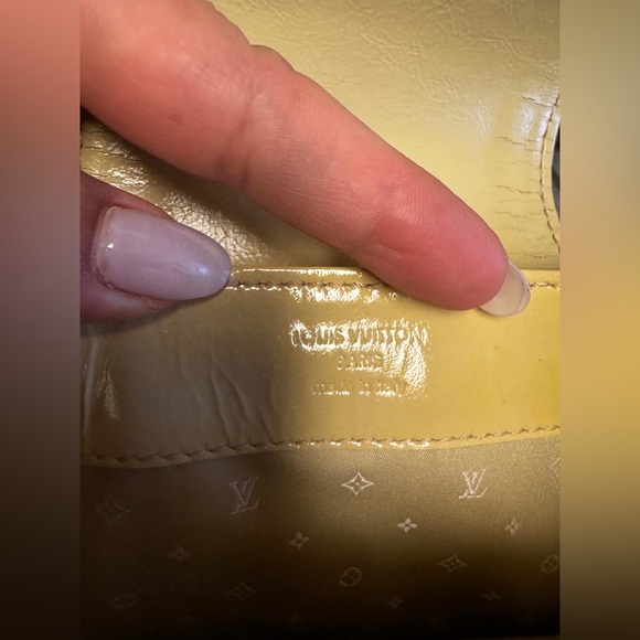 LOUIS VUITTON Vernis Cruise line Sac Picolour Hand Bag Beige/yellow - Picture 13 of 14